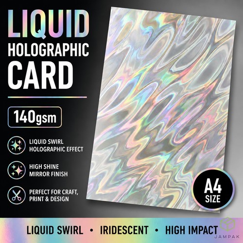 Liquid holographic mirror - mirror, card