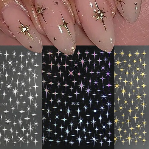 Stars nail stickers art laser - stars,