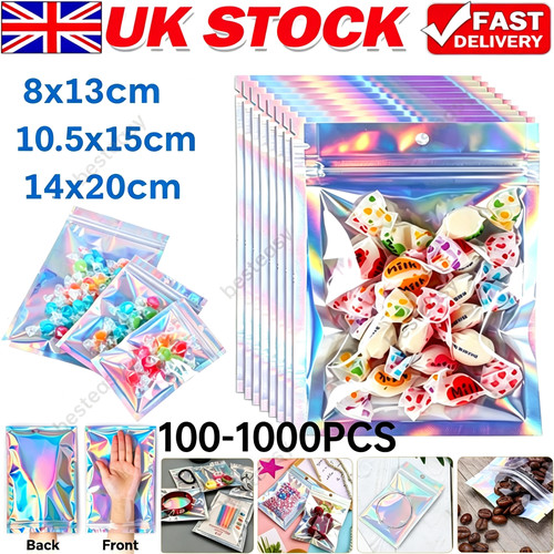 100 1000x rainbow mylar zip - mylar,