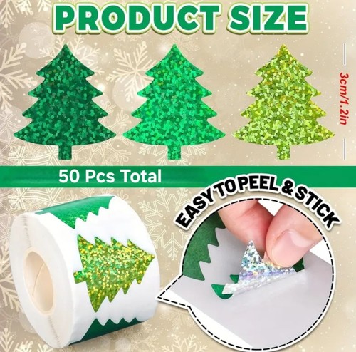 50x christmas tree holographic - christmas,