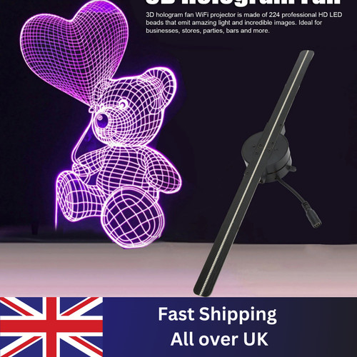 Hologram led fan projector - hologram,
