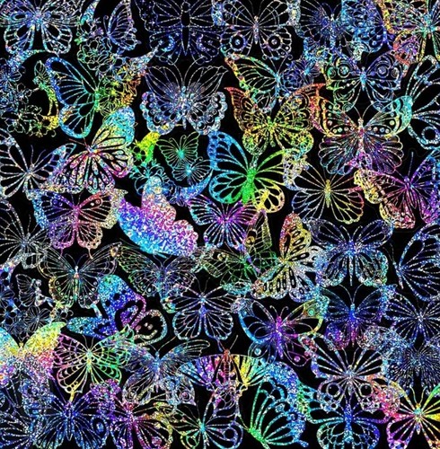Butterfly holographic stickers - butterfly,