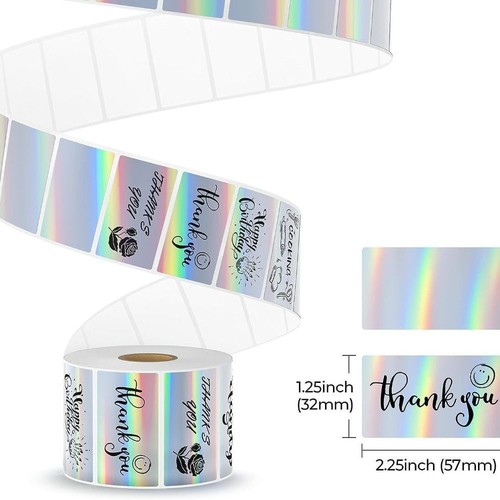 Holographic thermal sticker - holographic,