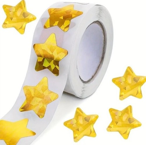100 gold star - star, stickers