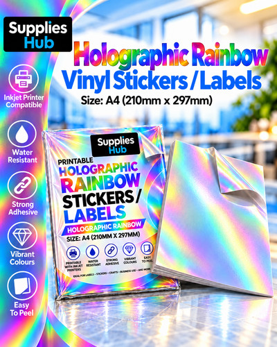 Holographic rainbow vinyl - a4,