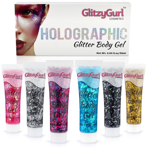 Chunky glitter gel face - glitter,